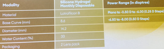FRESHLOOK™AIR OPTIX COLORS™ Monthy by Alcon -BC:8.6mm -Dia:14.2