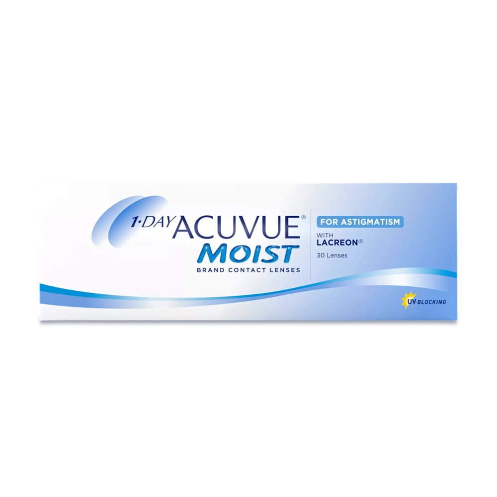 1-DAY ACUVUE® MOIST Daily Disposable by Johnson&Johnson -Astigmatism -BC:8.5mm -Dia:14.5mm