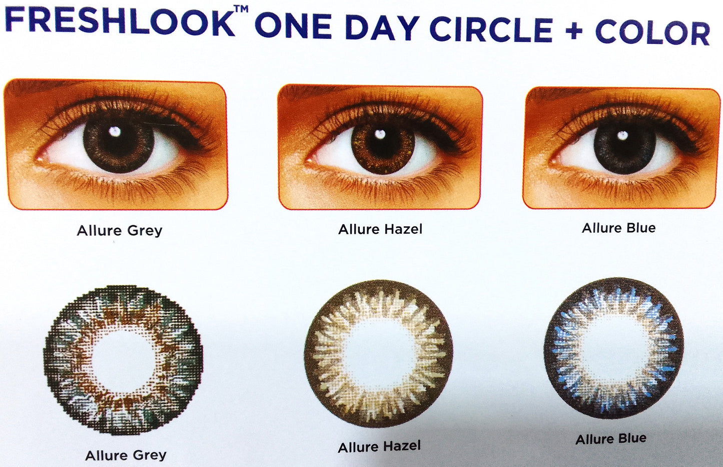 FRESHLOOK™ CIRCLE + COLOR Daily by Alcon -BC:8.6 -Dia:14.2