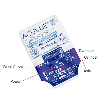 ACUVUE® OASYS Bi-Weekly for Astigmatism by Johnson&Johnson -BC:8.6mm - Dia:14.5mm
