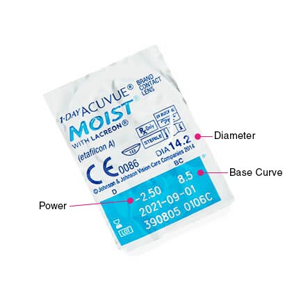 1-DAY ACUVUE® MOIST Daily Disposable by Johnson&Johnson -Astigmatism -BC:8.5mm -Dia:14.5mm