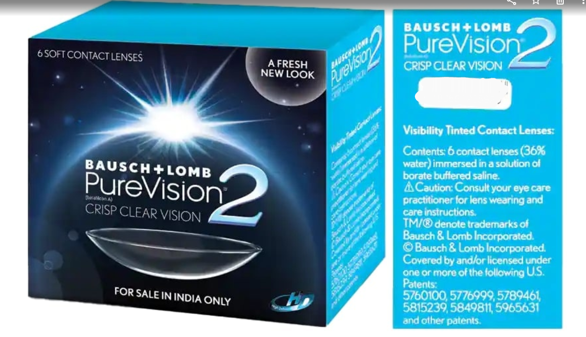 PureVision®2 Monthly by Bausch + Lomb - BC:8.6mm -Dia:14mm